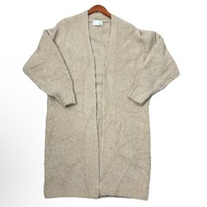 Aritzia Wilfred Free alpaca-Merino wool blend cozy open front long cardigan sz M